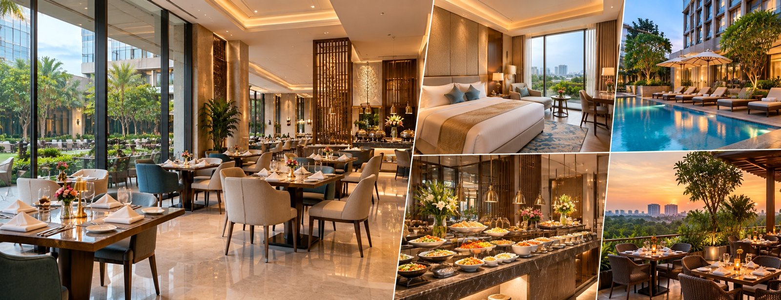Hotel dining and resort amenities in Bengaluru