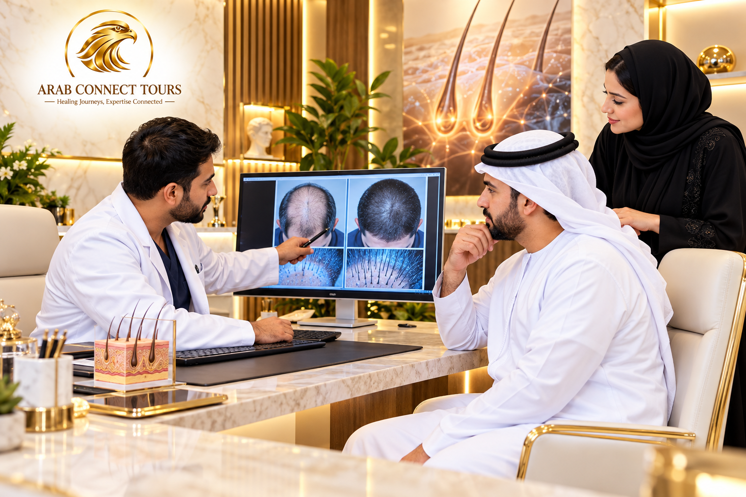 Doctor consulting patient - Hair Transplant care