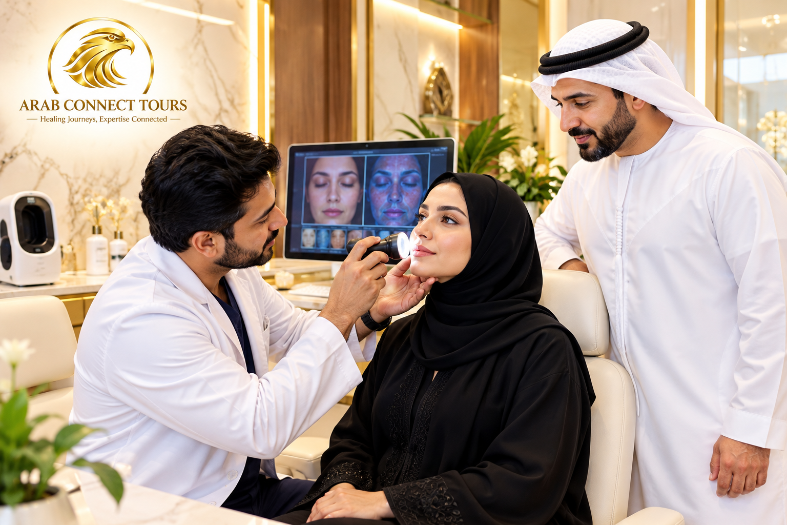 Doctor consulting patient - Skin care